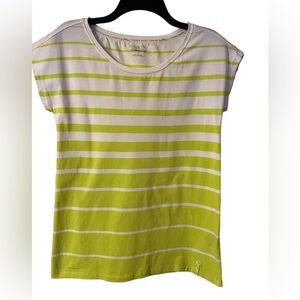 Ralph Lauren women’s top, small lime, green and white striped short sleeve